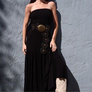 Free People Black Strapless Maxi Dress
